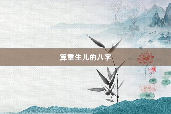 算重生儿的八字